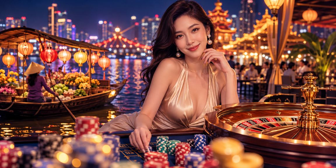 Bàn roulette tại không gian giải trí ban đêm ở Hà Nội
